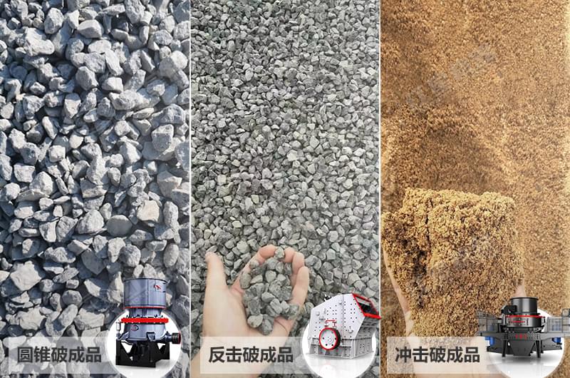 不同類型破碎機出料及產(chǎn)量對比 不同類型破碎機出料及產(chǎn)量對比