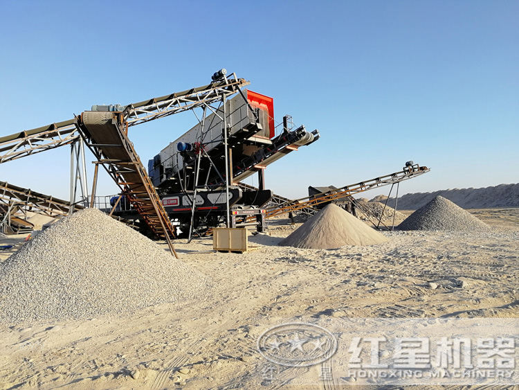 移動制砂機(jī)生產(chǎn)圖，多種制砂規(guī)格可以選擇
